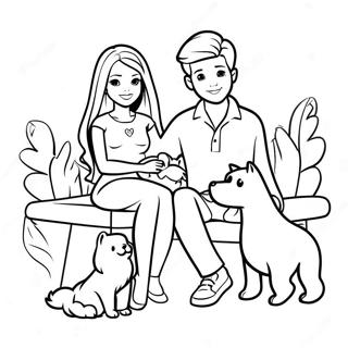 Laman Mewarna Barbie Dan Ken Dengan Haiwan Peliharaan 87982 28554
