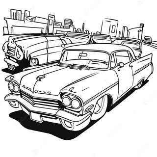 Halaman Mewarna Low Rider Klasik 88160-28684