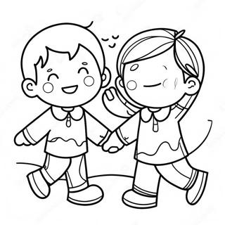 Halaman Mewarna Kanak Kanak Gembira Dengan Autisme 88313-28808