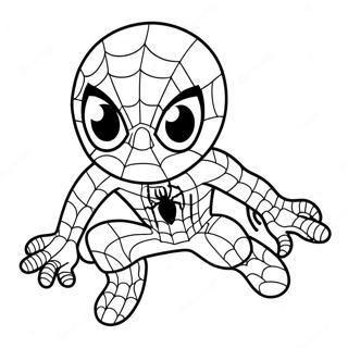 Spiderman Comel Halaman Mewarna