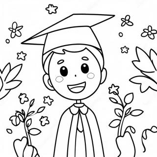 Halaman Mewarna Kanak Kanak Graduasi Tadika Yang Gembira 88675 29085