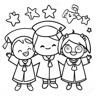 Halaman Mewarna Kanak Kanak Graduasi Tadika Yang Gembira 88675 29087