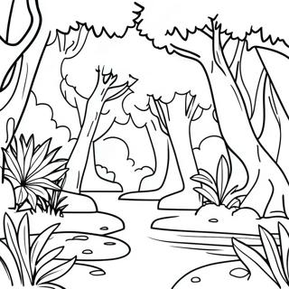 Halaman Mewarna Ekosistem Hutan Belantara Yang Subur 88702-29109