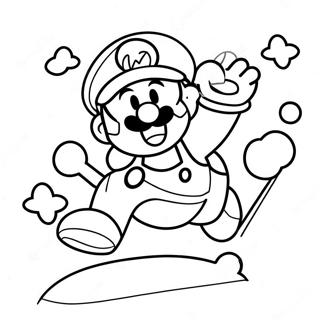 Halaman Mewarna Pengembaraan Melompat Paper Mario 88726-29123