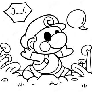 Halaman Mewarna Dunia Paper Mario Yang Berwarna Warni 88728-29129