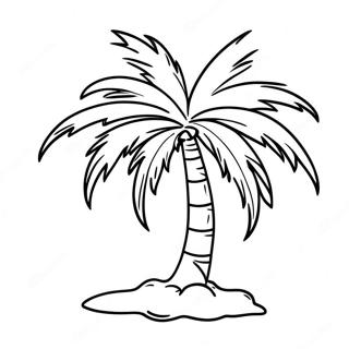 Halaman Mewarna Pokok Palma Dengan Kelapa 89062-29388