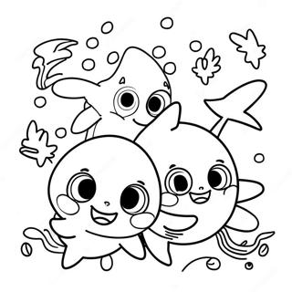 Baby Shark Menari Dengan Kawan Kawan Gambar Mewarna 8928-2637