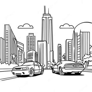 Halaman Mewarna Pemandangan Bandar Gta 89422 29663