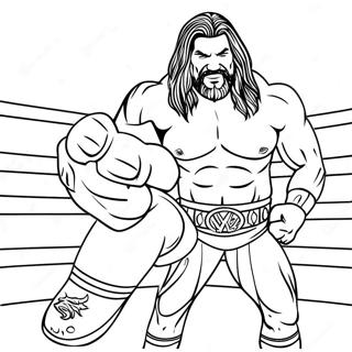 Halaman Mewarna Legenda Wwe Dalam Aksi 89577 29788