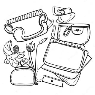 Halaman Mewarna Aksesori Preppy Berwarna Warni 89679 29863