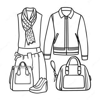 Halaman Mewarna Gaya Preppy Trendy 89681 29870