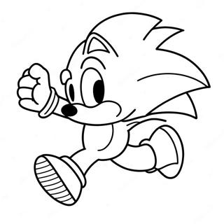 Halaman Mewarna Sonic The Hedgehog Berlari Pantas 89808-29958