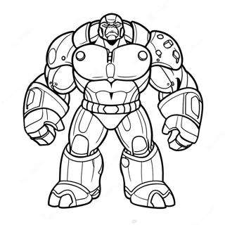 Hulk Buster Halaman Mewarna