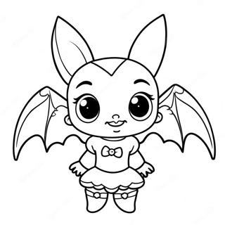 Draculaura Comel Dengan Sayap Kelawar Halaman Mewarna 90039-30140