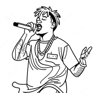 Halaman Mewarna Juice Wrld Persembahan Di Pentas 90143 30220