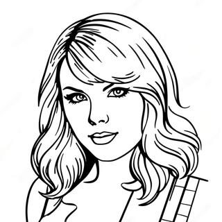 Halaman Mewarna Taylor Swift Yang Terkenal 90942-30834