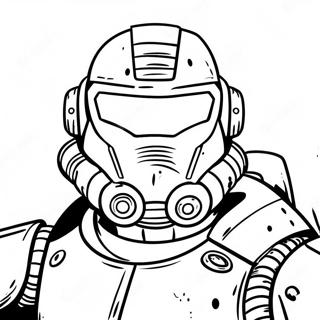 Halaman Mewarna Armor Kuasa Fallout 91097-31030