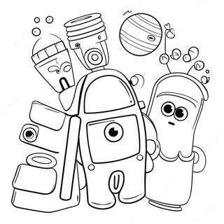 Halaman Mewarna Pengembaraan Storybots Berwarna Warni 91148-31066