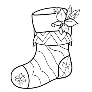 Halaman Mewarna Stoking Krismas Meriah 91431 31287