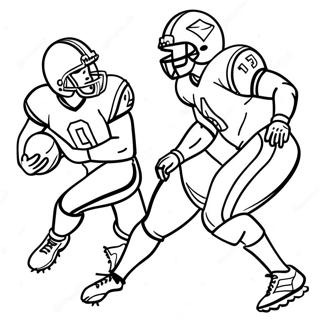 Halaman Mewarna Pemain Bola Sepak Dalam Aksi 91457-31308