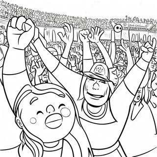 Halaman Mewarna Penyokong Bola Sepak Bersorak 91460-31318