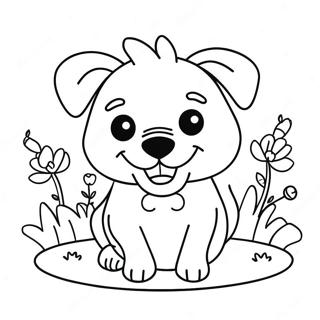 Halaman Mewarna Hari Anjing Yang Comel 91637-31455