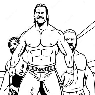 Halaman Mewarna Wwe Superstars Dalam Aksi 91837-31605