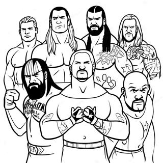 Halaman Mewarna Wwe Superstars Dalam Aksi 91837-31607