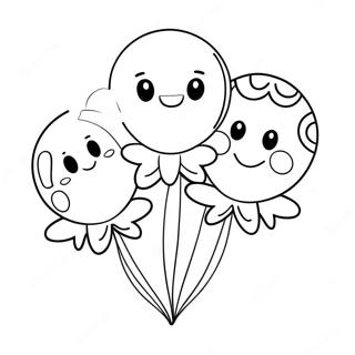 Halaman Mewarna Belon Selamat Hari Lahir Meriah 91992 31729