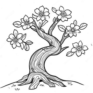 Halaman Mewarna Pokok Bunga Sakura Jepun 92456-32096