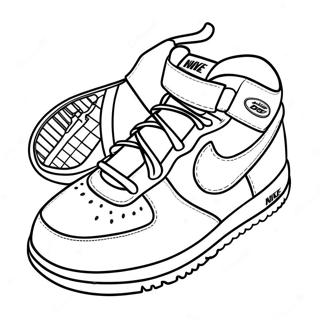 Halaman Mewarna Kasut Nike 9290-1406