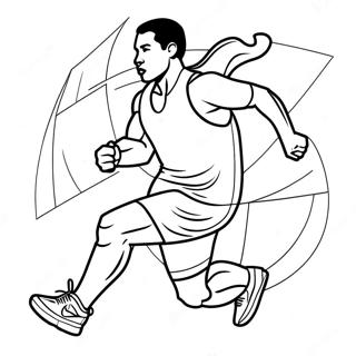 Halaman Mewarna Atlet Nike Berlari 9292 1016