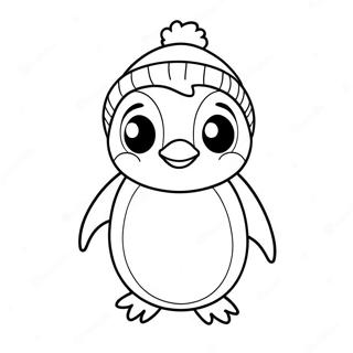 Halaman Mewarna Penguin Krismas Yang Menawan 92970-32493