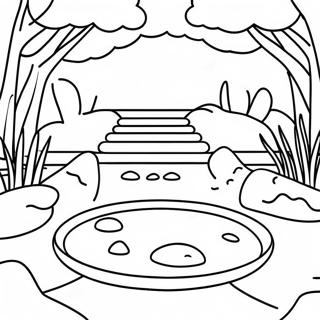 Halaman Mewarna Meditasi Taman Zen 93097 32594