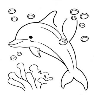 Halaman Mewarna Lumba Lumba Anggun Di Bawah Air 93331-32779