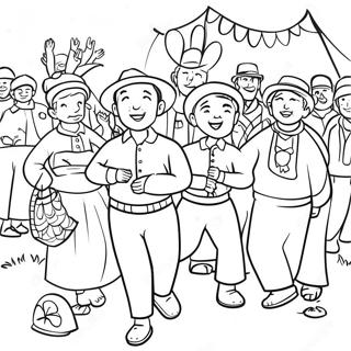 Halaman Mewarna Festival Tradisional Negara 93459 32879