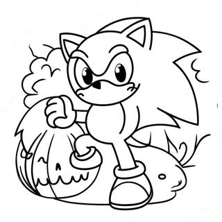 Halaman Mewarna Sonic Halloween 93533-32923