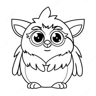 Halaman Mewarna Furby Dengan Bulu Berwarna 94102-33374