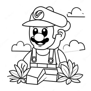 Halaman Mewarna Pengembaraan Lego Mario Yang Berwarna Warni 94383-33659