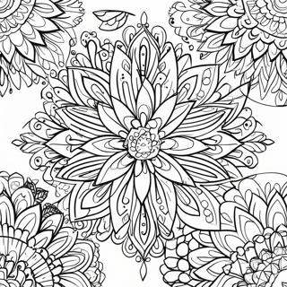 Halaman Mewarna Mandala Bunga Relaksasi Yang Cantik 94514-33747