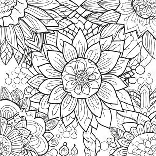 Halaman Mewarna Corak Bunga Relaksasi Terperinci 94516-33896