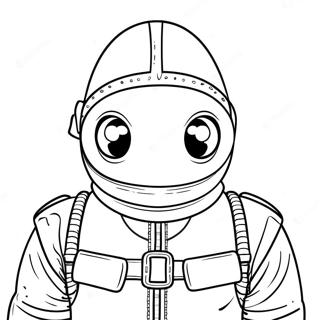 Halaman Mewarna Pengawal Bertopeng Permainan Sotong 94799 34112