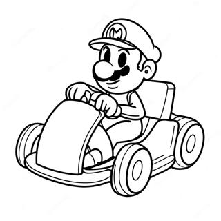 Halaman Mewarna Luigi Memandu Kart 9487 2579