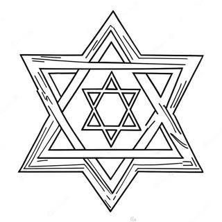 Halaman Mewarna Bintang David Yang Menawan 94955-34233