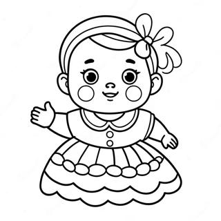 Halaman Mewarna Bayi Hidup Dalam Pakaian Berwarna Warni 95082 34331