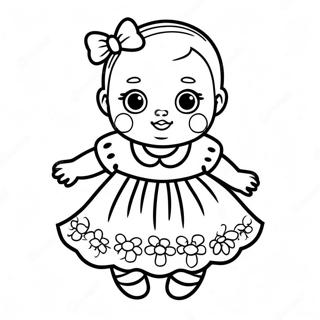 Halaman Mewarna Bayi Hidup Dalam Pakaian Berwarna Warni 95082 34332