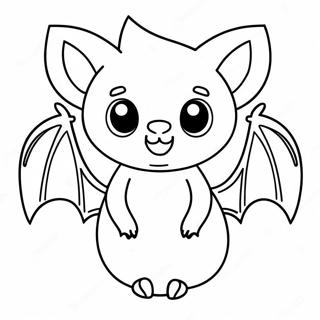 Halaman Mewarna Kelawar Halloween Yang Comel 95259-34464