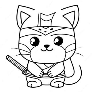 Halaman Mewarna Kucing Ninja Yang Senyap 95463 34626