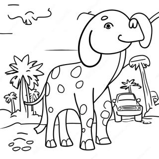 Halaman Mewarna Safari Tolak Matematik 95565-34707