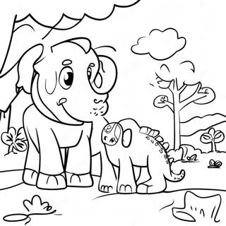 Halaman Mewarna Safari Tolak Matematik 95565-34741